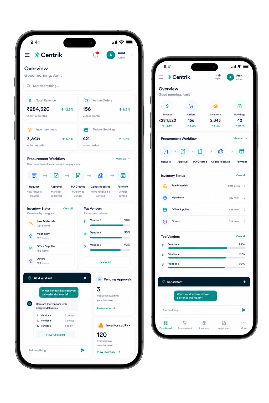 Centrik on mobile